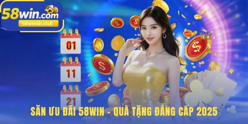 Ưu đãi 58win nổi bật với thưởng chào mừng 158% giá trị