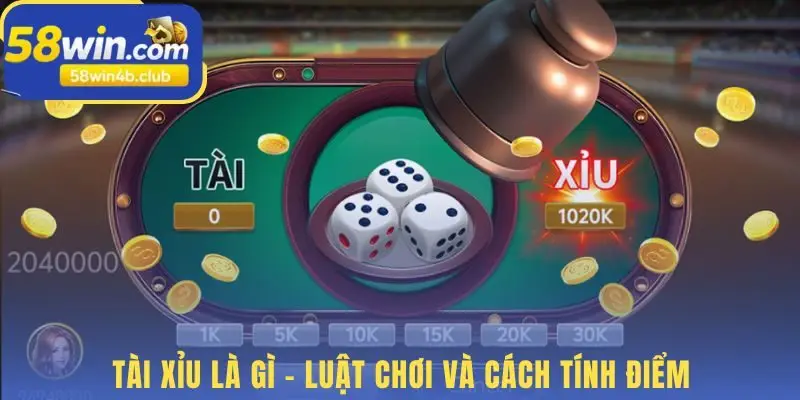 Luật chơi tài xỉu xác định thắng thua bằng tổng điểm 3 xúc xắc